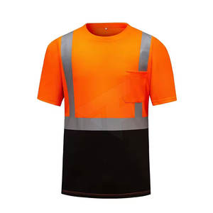 เสื้อยืดคอกลมแขนสั้นสำหรับใส่ทำงานเสื้อยืดนิรภัยมองเห็นได้ชัดเจน - Product Image 1