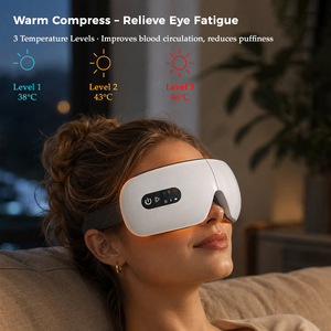 Masajeador Eléctrico Plegable para Ojos, Venta al Por Mayor, Máscara Ocular Inalámbrica con Calor, Vibración y Música para la Fatiga Ocular - Product Image 4
