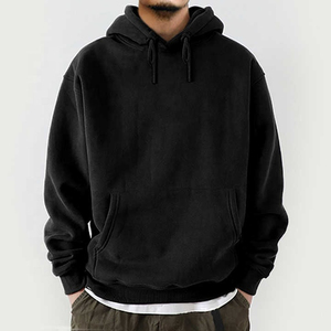 Haute qualité 100% coton sweat à capuche lourd 3D strass impression Streetwear poche thermique 6XL plaine teint bouffée Techniques vente - Product Image 6