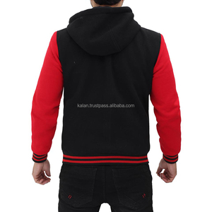 Chaqueta de béisbol de invierno para hombre Varsity Slim Fit 100% algodón lana polar bordado personalizado soporte a prueba de viento transpirable fábrica - Product Image 2