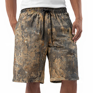 400 GSM lavage à l'acide Shorts de sueur hommes entraînement Fitness porter exercice lavé Shorts hommes lourd polaire Sweat Shorts hommes - Product Image 3