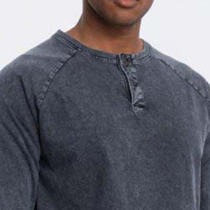 T-shirt décontracté surdimensionné pour homme, délavé à l'acide, 260 grammes, en gros, manches longues, délavé à l'acide, à vendre, fournisseur pakistanais personnalisé - Product Image 3