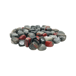 Piedras preciosas de piedra de sangre africana natural al por mayor, piedras preciosas de color verde oscuro y Rojo para curar cristales Feng Shui tallados - Product Image 1