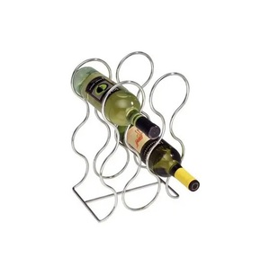 Soporte de botella personalizado de alambre de hierro Recubierto de negro Mostrador móvil fácil Pantalla Estante de vino de metal Soporte decorativo para botellas de cerveza - Product Image 5