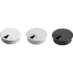 HETTICH Pasacables de Plástico Cromado Mate, 80 mm de Diámetro de Entrada, Accesorio de Gestión de Cables - Product Image 1