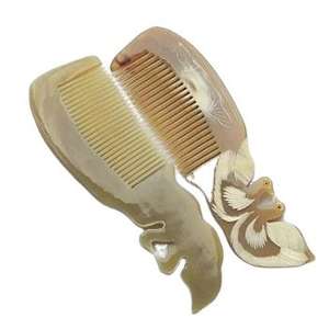 Peine de cuerno de búfalo único para peine de cuerno de pelo cuerno natural completo para el cabello con la mejor calidad mayorista gran oferta - Product Image 6