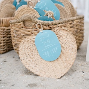 พัดลมมือถือกระดาษไม้ไผ่แบบปรับได้พัดลมพับได้เป็นมิตรกับสิ่งแวดล้อมของขวัญแต่งงาน - Product Image 2