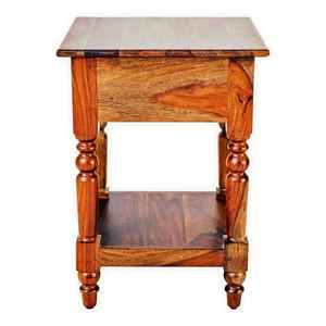 Table de chevet moderne classique en bois massif tiroir étagère inférieure table de chevet pour chambre salon maison appartement entrée maison bar - Product Image 3