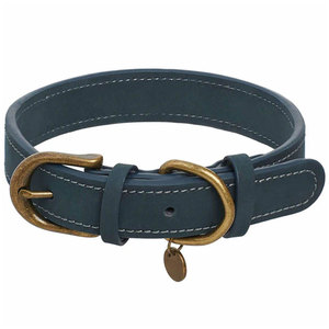 ปลอกคอสุนัขหนังนิ่ม สายรัดคอสุนัขปรับได้ สวมใส่สบาย สำหรับการเดินและฝึกสุนัขในชีวิตประจำวัน - Product Image 1