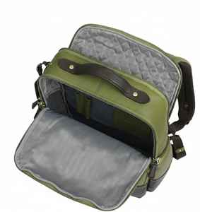 Sac à dos en cuir bicolore vert olive et marron de qualité supérieure, sac à dos vintage pour homme, grand sac pour ordinateur portable, sac de voyage, sac de bureau, sac de jour, USA - Product Image 2