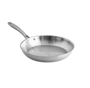 Meilleures ventes Poêle à frire en acier inoxydable neutre sans revêtement antiadhésive pour cuisinières à induction au gaz Design moderne pour la cuisine domestique - Product Image 1