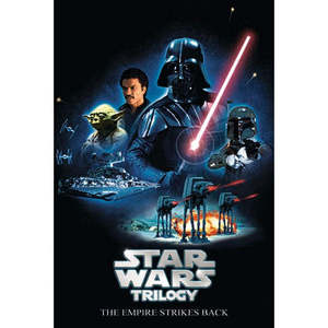 Tarjeta postal de la trilogía de Star Wars con 'El Imperio contraataca', hecha de papel duradero para exhibir en la pared - Product Image 1