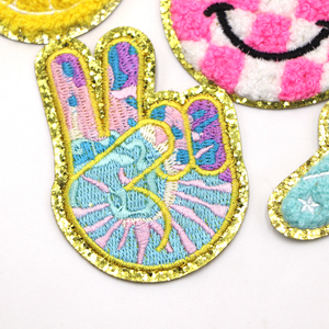 Grande serviette en chenille brodée patchs thermocollants pour vêtements patchs personnalisés avec décoration en dentelle pour broderie de vêtements - Product Image 4