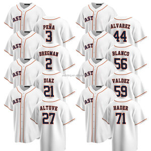 Camisetas deportivas de béisbol personalizadas, gran oferta, nueva camiseta de béisbol americana cosida, camiseta blanca de uniforme de béisbol para todos los equipos para hombres - Product Image 1