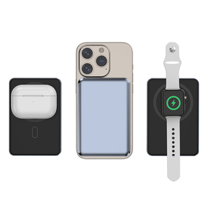 Chargeur magnétique mince <span class=keywords><strong>Portable</strong></span> 5000mAh Banque d'alimentation externe Charge <span class=keywords><strong>sans</strong></span> fil avec USB-C 20W PD Charge rapide pour téléphone - Product Image 1