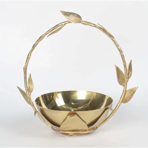 Hoja de oro perfecta para servir comida Cuenco de chocolate de metal con acabado dorado de Calidad exclusiva con adorno en bodas y eventos elegantes - Product Image 5