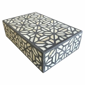 Boîte de rangement pour bijoux de designer antique de haute qualité, incrustation d'os, boîtes décoratives pour la maison, vente en gros en Inde, boîte à collier, boîte cadeau, carton - Product Image 3