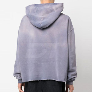 Vente en gros de services OEM, sweats à capuche délavés à l'acide de meilleure conception, sweats à capuche délavés à l'acide de couleur unie légère - Product Image 5