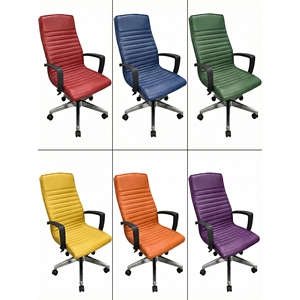 Hot Sale Eva Faux Leather Swivel Office <b>Chair</b> Chrome Base Ergonomic for Wholesale - Product Image 2