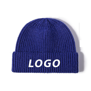 Custom 100% Cotton Winter Knit <b>Cap</b> Beanie Hat for <b>Men</b> Women Unique Cartoon Character Pattern 3D Embroidery Casual Travel - Product Image 1