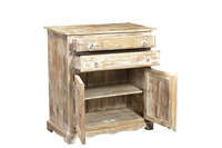 Commode moderne en bois à 2 portes et 2 tiroirs de 100 cm pour chambre, salon, appartement, hôtel