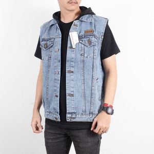 Gilet en jean pour hommes modernes décontracté Vintage élégant Denim gilet une garde-robe essentiel en détresse Style cool sans effort - Product Image 3