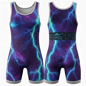 Combinaisons de lutte pour adultes en tissu doux et extensible, respirantes, sans bretelles, fermeture à pression, ajustement confortable, personnalisables pour les vêtements de sport - Product Image 1