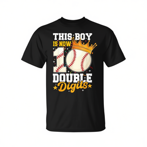 Camiseta de Béisbol con Número 10 de Doble Dígito para Niños de 10 Años, Regalo Promocional para Grupo de Edad Infantil - Product Image 3