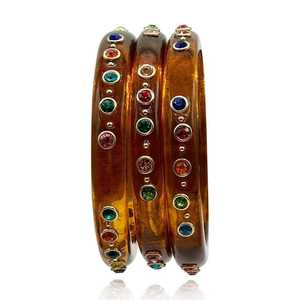 Conjunto de brazalete apilado verde de estilo bohemio al por mayor para mujer Conjunto de brazalete de declaración de última tendencia - Product Image 2