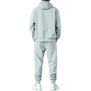 High Quality Custom Logo Suits Stylish Solid Color Blank <b>Plain</b> <b>Tracksuit</b> Hoodie Men Sweatsuit Sets for Men - Product Image 3