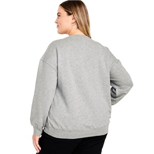 Sudadera de manga larga transpirable para mujer, recortada, informal, a la moda, holgada, con hombros caídos, de talla grande, diseño personalizado - Product Image 6