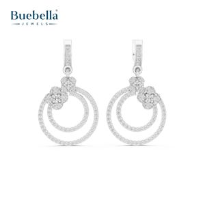 Pendientes de diamantes de corte redondo elegantes de Plata de Ley 925 diseño clásico atemporal perfecto para el uso diario pendientes para mujer - Product Image 6