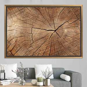 Impression sur toile marron élégante : Décoration murale artistique de Noël, TOILE ENCADRÉE DORÉE - Product Image 1