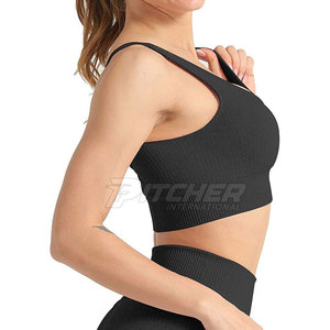 Conjunto de Yoga para Mujer Más Vendido, Alta Calidad, Transpirable, Talla Grande, Diseño Sólido, Logotipo Frontal, 2 Piezas, Ecológico, Venta al Por Mayor - Product Image 5
