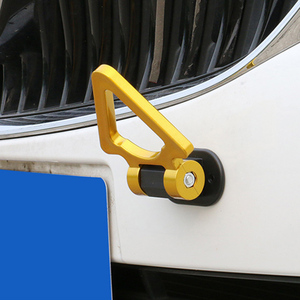 Araba şekli römork kanca Sticker dış aksesuarları süslemek için arka ve ön tekerlek benzet yarış çeki kancası - Product Image 4