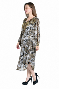 ชุดเดรสคาฟตันพิมพ์ลายเสือดาวชุดเดรสปาร์ตี้วันหยุดพักผ่อน - Product Image 3