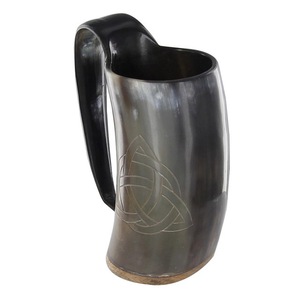 Auténtica Taza Vikinga Ecológica de Cuerno de Búfalo Hecha a Mano, Grado Alimenticio, Estilo Medieval, Religiosa, Feng Shui, Taza de Cerveza con Diseño Animal - Product Image 4