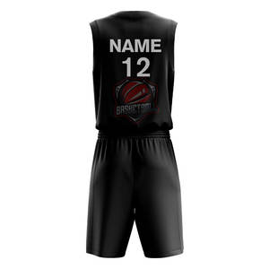 ชุดบาสเก็ตบอลสำหรับผู้ชายเสื้อบาสเก็ตบอลแบบสั่งทำโลโก้และจำนวน OEM ขายดี - Product Image 2