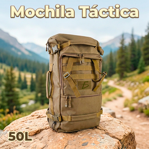 Mochila Táctica Impermeable de 50L para Camping y Senderismo, Forro de Nailon y Oxford, Cierre de Cremallera, Diseño Moderno para Deportes Diarios - Product Image 6