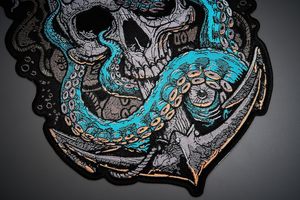 Grands patchs appliques brodés pour DIE Iron Sew pour vestes de moto vêtements et sacs gilet patchs - Product Image 5