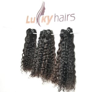Extensiones de cabello humano virgen indio precio barato al por mayor cutícula alineada onda profunda suelta en estilo natural - Product Image 1