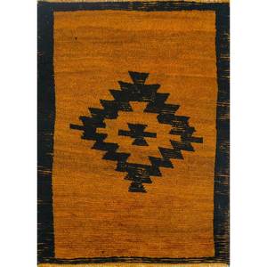 Tapis en laine géométrique 3D Nuray Classic rouge et orange noué à la main pour la maison - Grand tapis rectangulaire pour salon et couloir - Modèle - Product Image 1