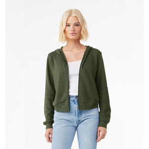 Sweat à capuche zippé pour femmes Sweat à capuche de qualité supérieure à fermeture éclair en coton polaire personnalisé Pull à capuche zippé pour femmes - Product Image 6