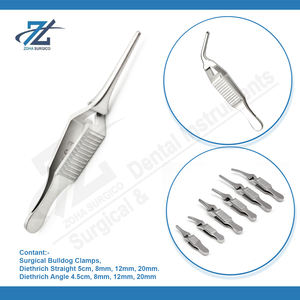 Juego de Pinzas Quirúrgicas Manuales de Acero Inoxidable Diethrich Bulldog Zoha Surgico ZS-1189, Certificación CE Clase I, 5 cm, 8 mm, Hecho en Pakistán - Product Image 3