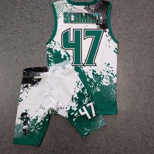 Vêtements de sport de haute qualité Tenue de basket-ball Logo personnalisé Design imprimé Vente en gros Ensemble de maillots de basket-ball de gymnastique pour hommes - Product Image 6