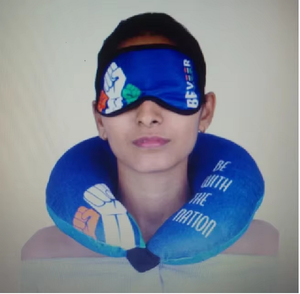 ผ้าปิดตาแบบปรับได้ออกแบบมาสำหรับการนอนหลับและการเดินทางด้วยวัสดุที่เป็นมิตรกับผิวและคุณสมบัติบล็อกแสงทั้งหมด - Product Image 2