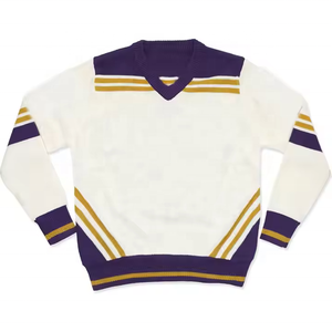 Logotipos personalizados de alta calidad y letras griegas en suéter de Collage suéteres personalizados al por mayor hermandad de Mujeres de punto - Product Image 1