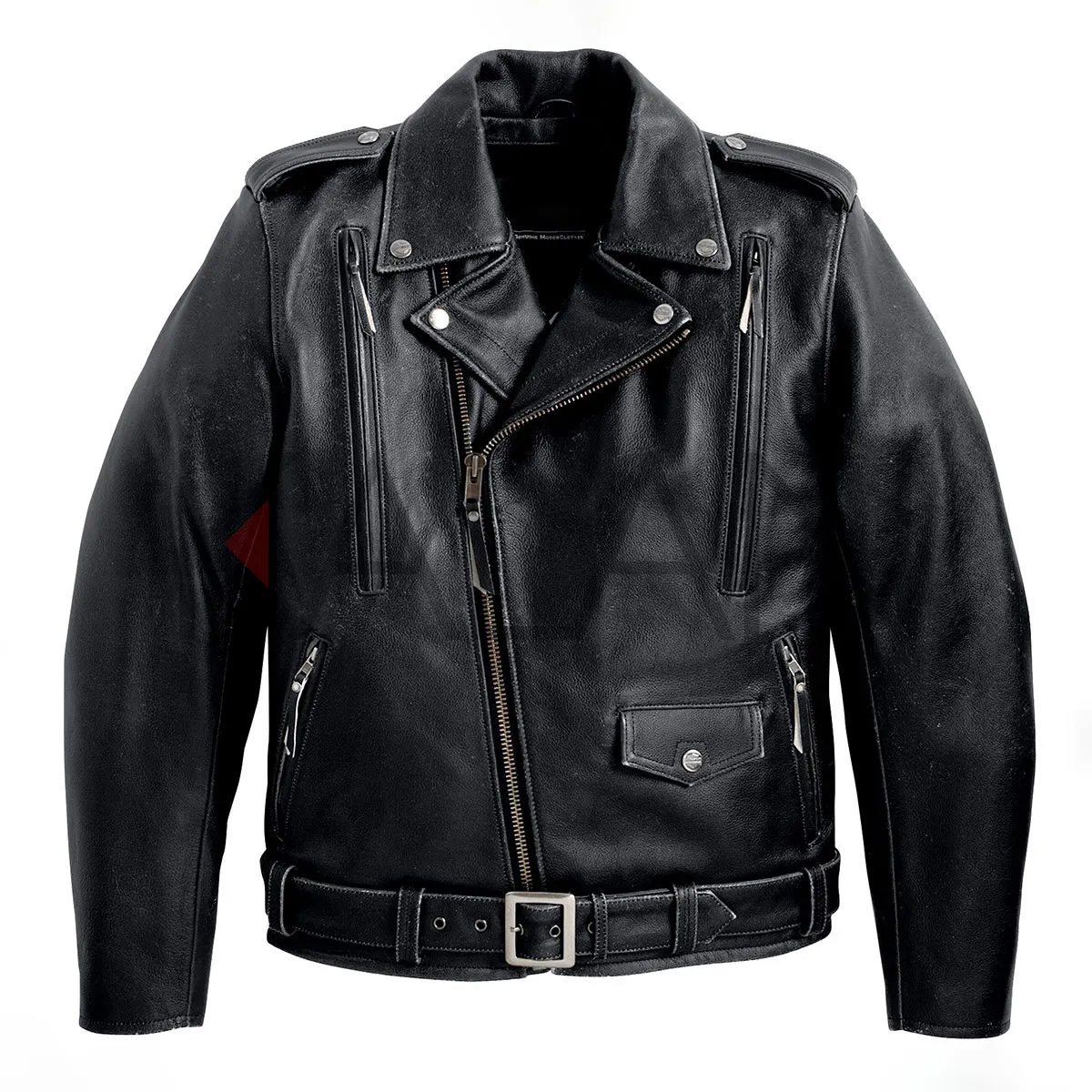 Front Flap Pocket Leather Fashion Jacket KLJM9 Made of High Quality Cow Leather Garments