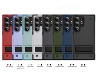 Coque de téléphone robuste, légère, anti-chute, 2 en 1, TPU PC, pare-chocs antichoc, support invisible, S24 Ultra S23 FE