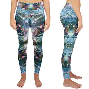2025 gros séchage rapide respirant taille moyenne Fitness serré femmes course Leggings Slim Fit Gym croisé vêtements de sport pantalons complets - Product Image 3